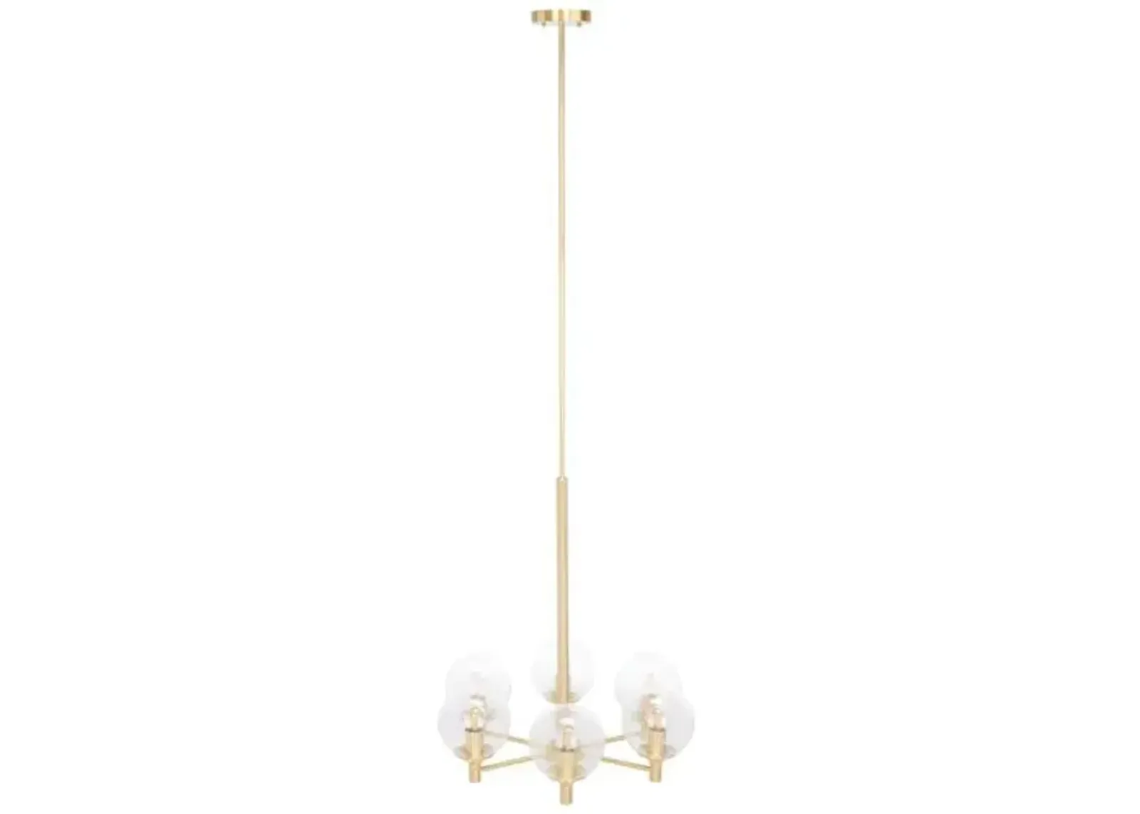 Mella 6-Light 28" Globe Chandelier - Gold