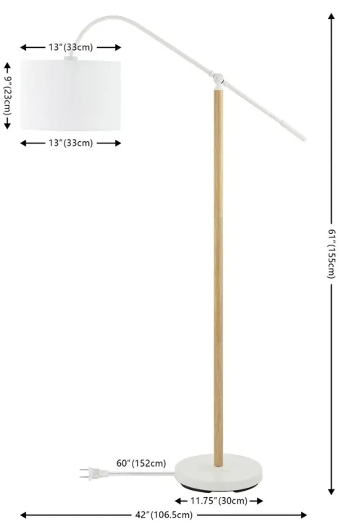 Sergio Floor Lamp - White/Natural