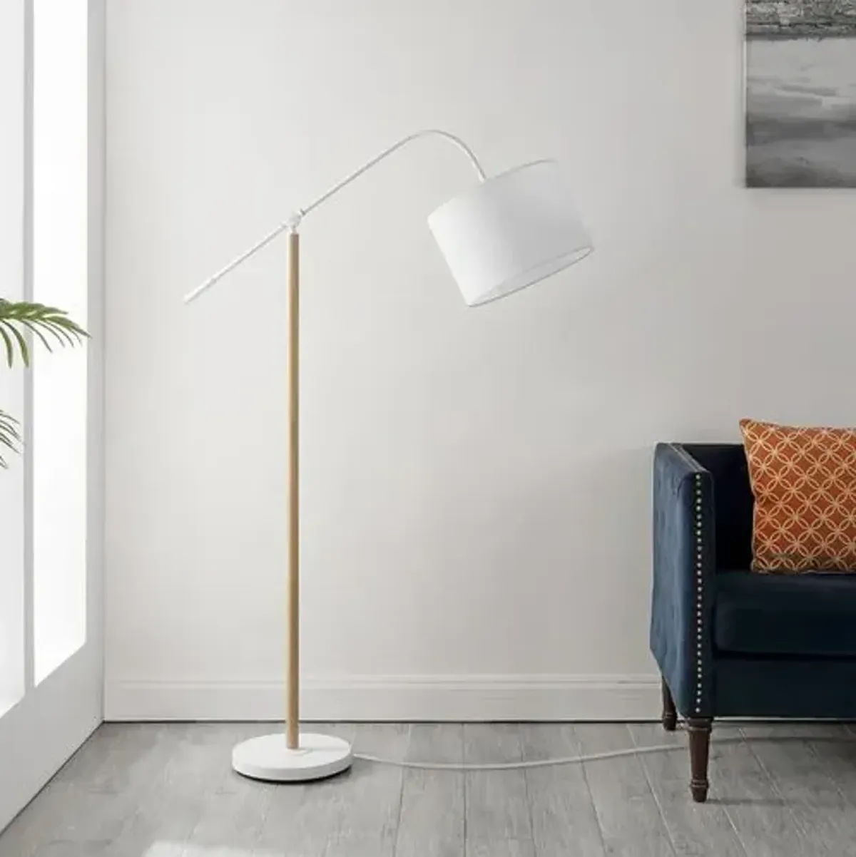 Sergio Floor Lamp - White/Natural