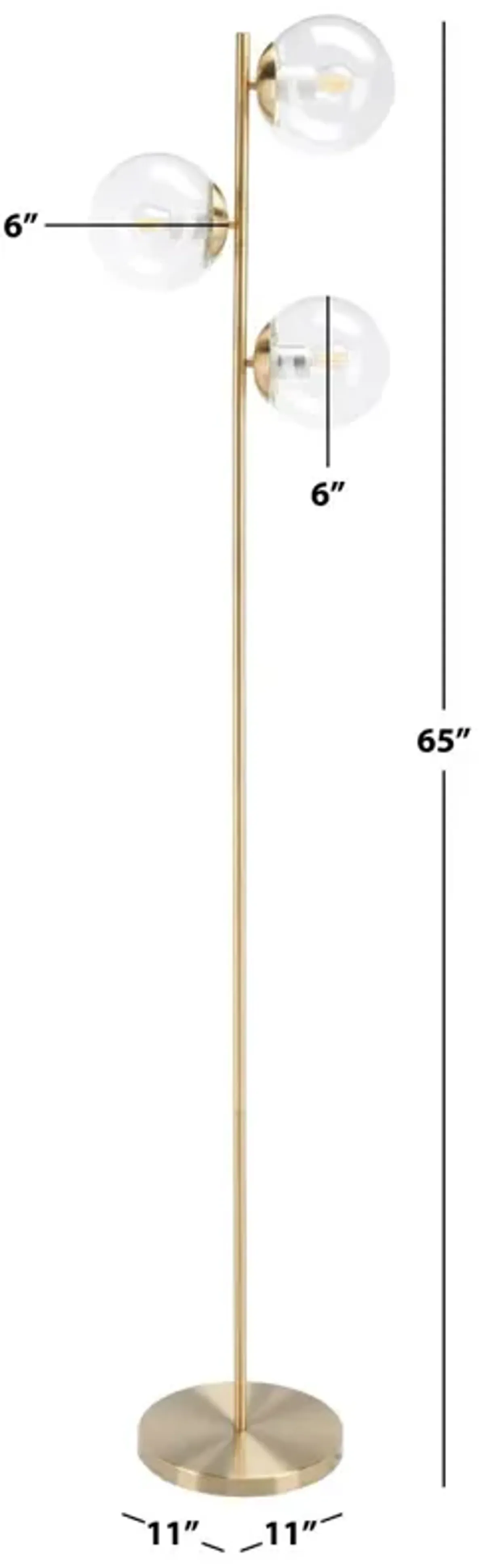 Mella 65" Floor Lamp - Gold