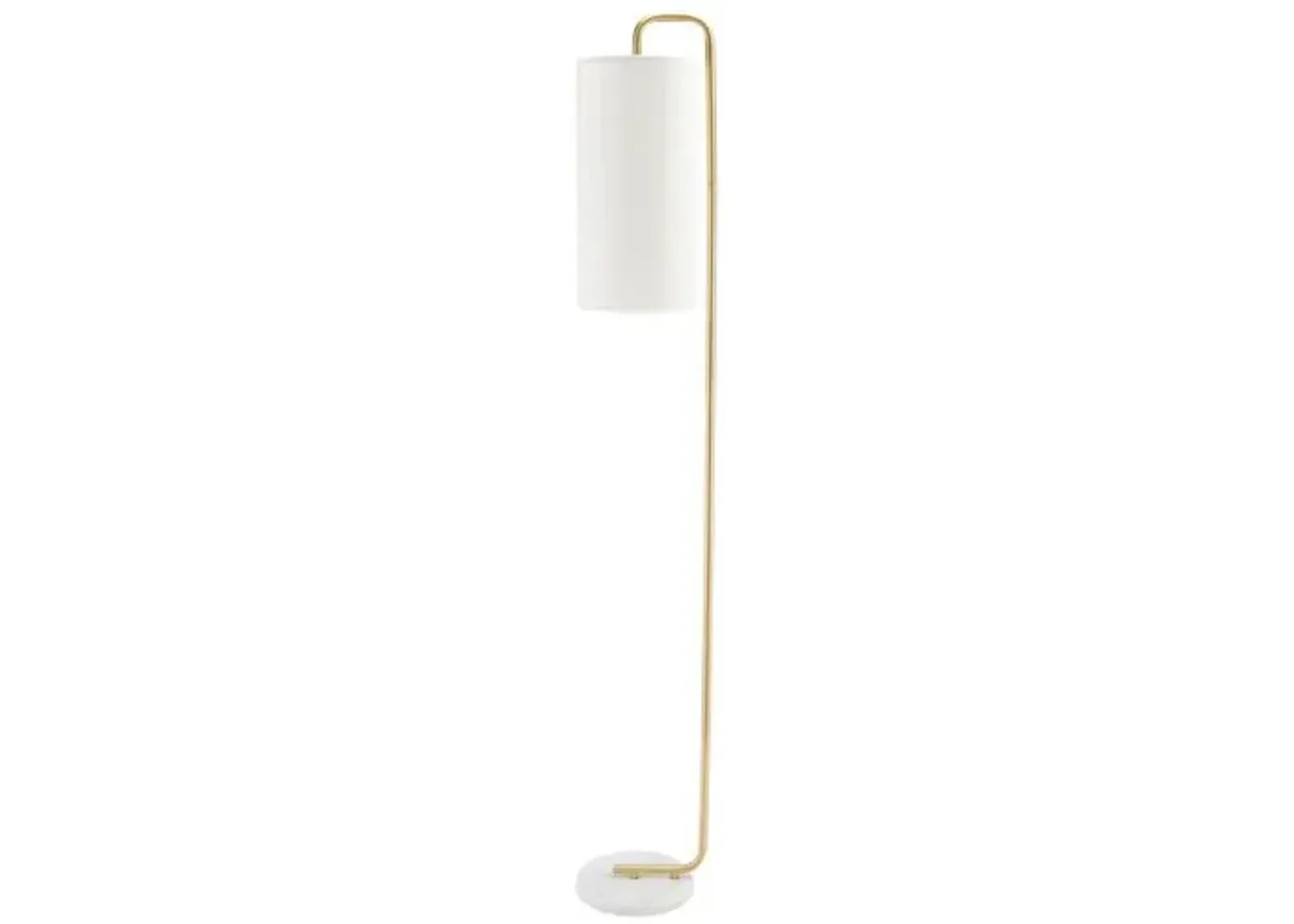 Ryann 64" Floor Lamp - Gold/White Marble