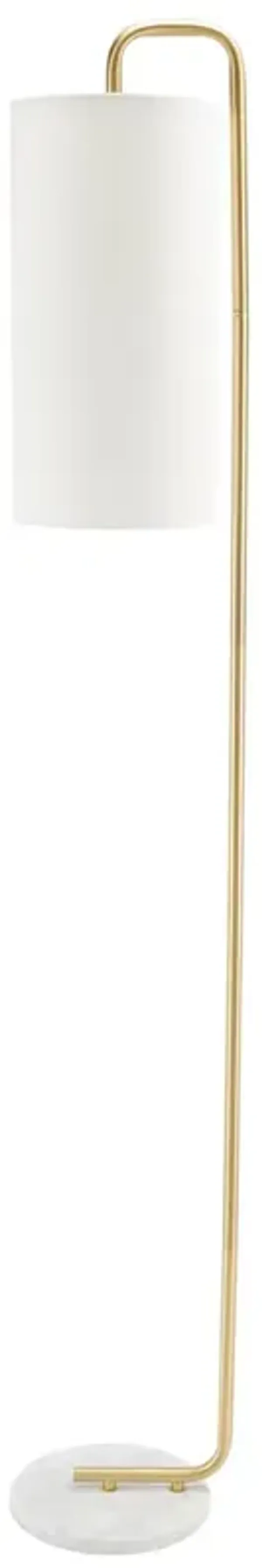 Ryann 64" Floor Lamp - Gold/White Marble