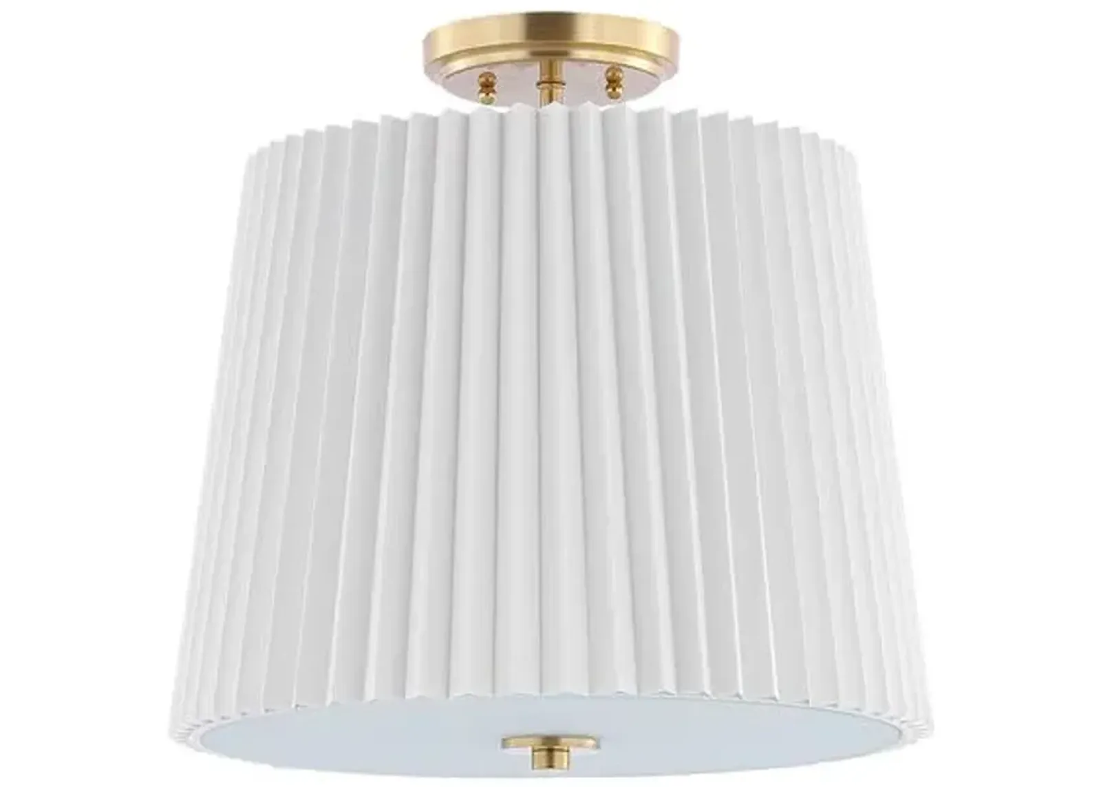 Koden 3-Light 16" Flush Mount - White/Gold