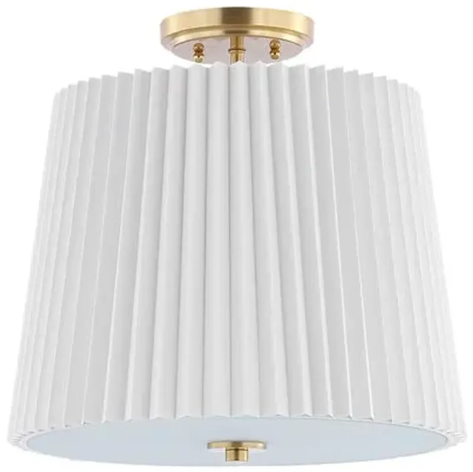 Koden 3-Light 16" Flush Mount - White/Gold