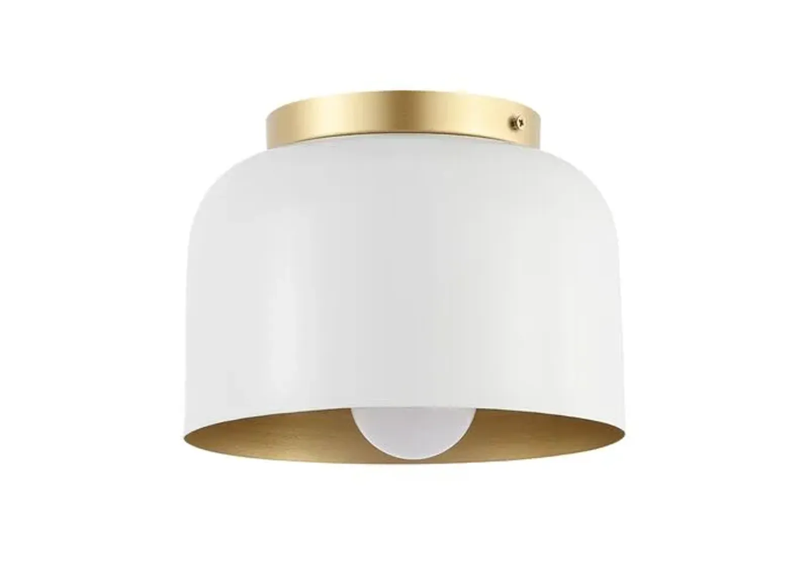 Arnav Flush Mount - White/Gold