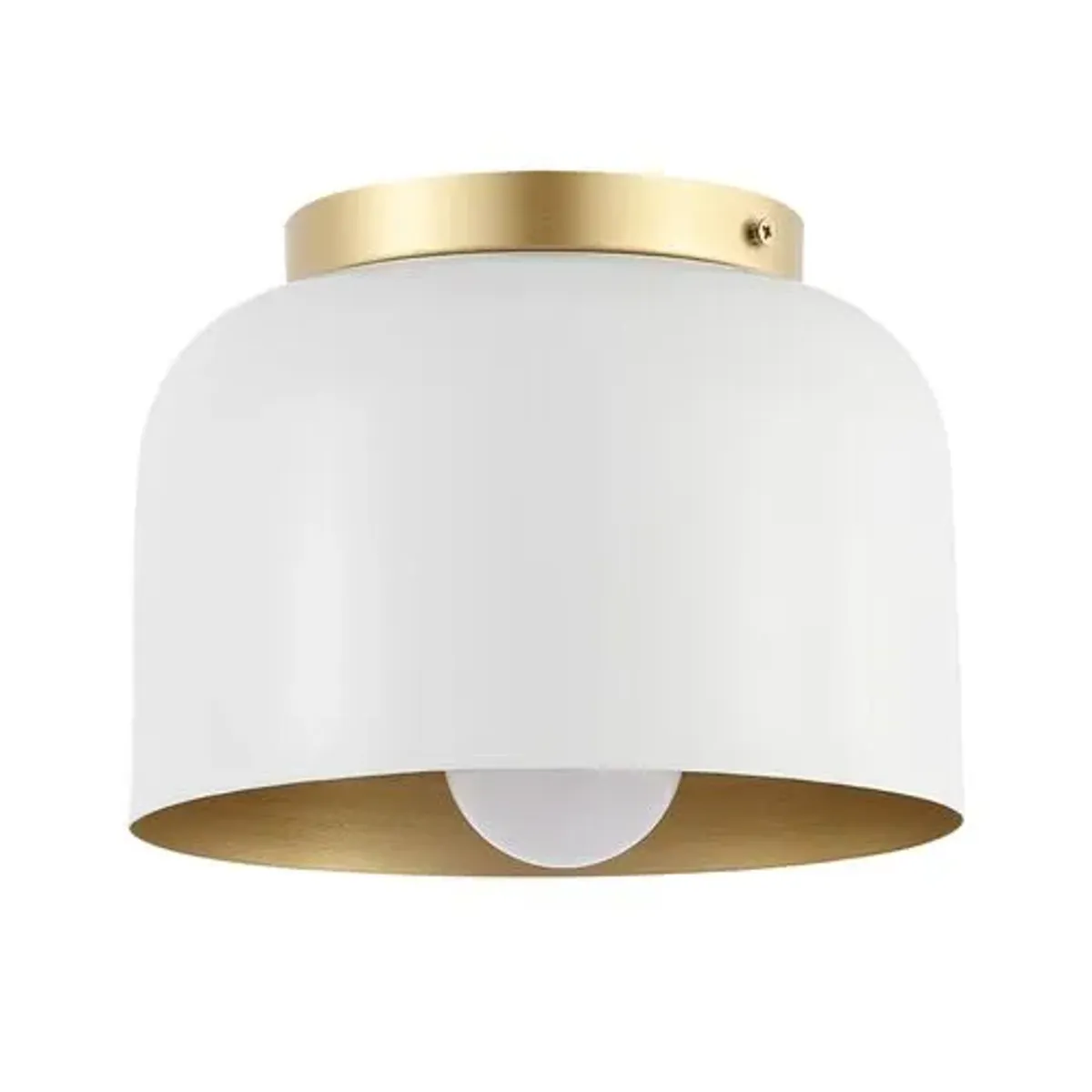 Arnav Flush Mount - White/Gold