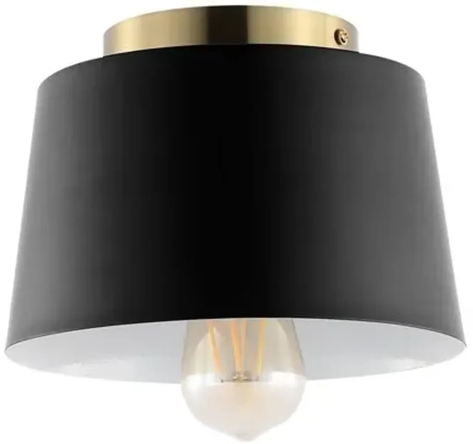 Waine Flush Mount - Black/Brass