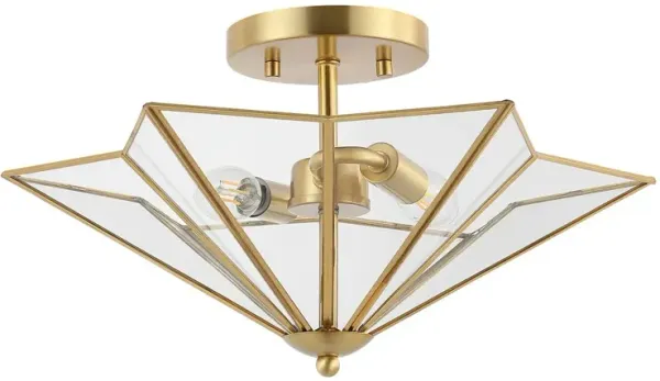 Ronnika 2-Light 16" Star Flush Mount - Brass - Gold