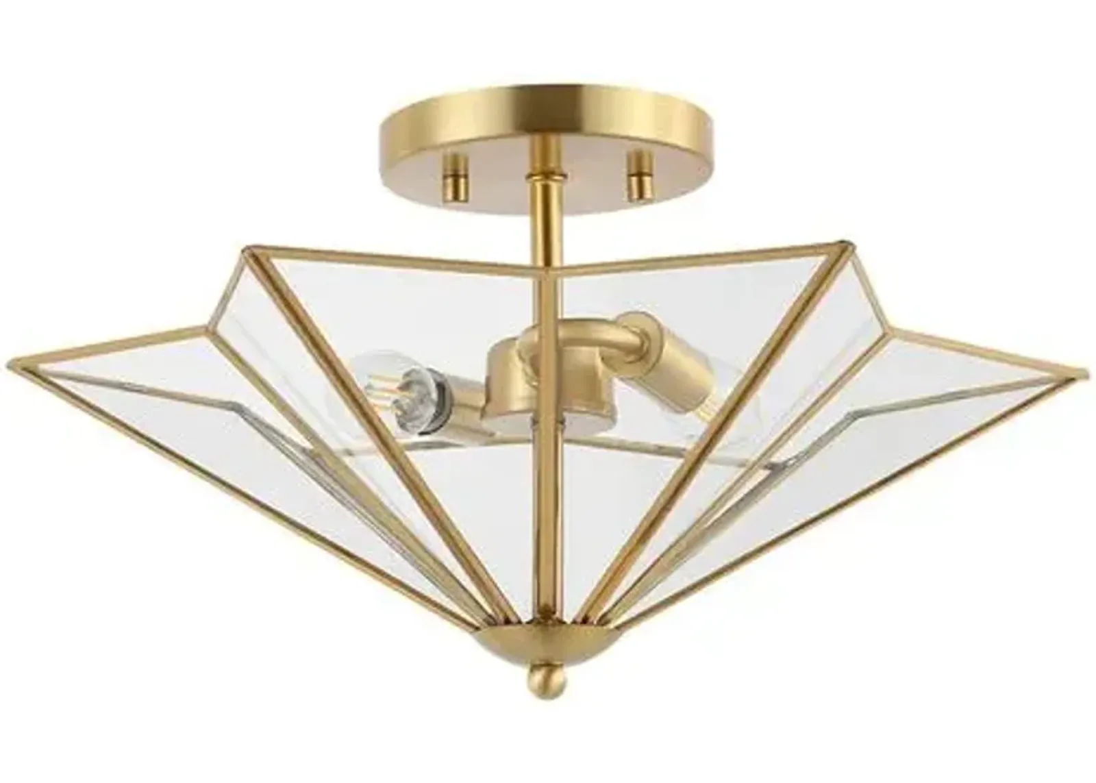 Ronnika 2-Light 16" Star Flush Mount - Brass - Gold