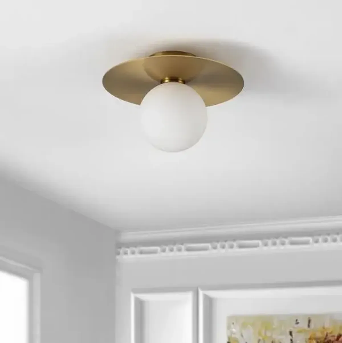 Rumour Globe Flush Mount - Gold