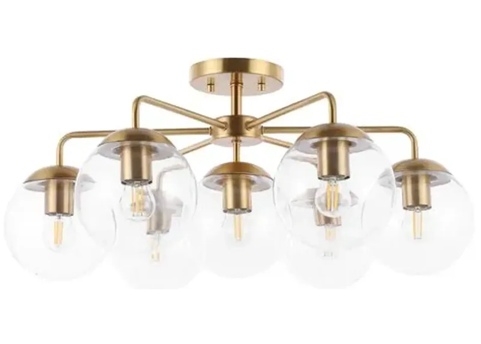 Heaven 7-Light 25" Flush Mount - Brass - Gold