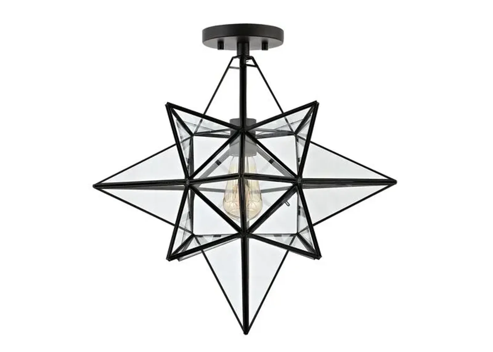 Ronnika Star 17" Flush Mount - Black