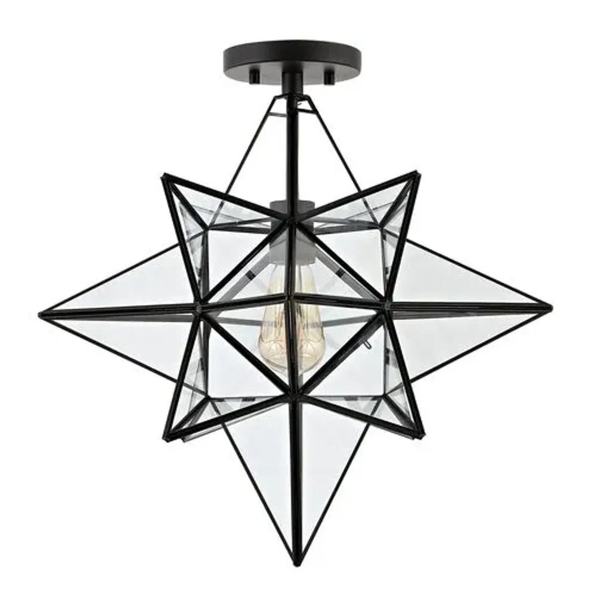 Ronnika Star 17" Flush Mount - Black