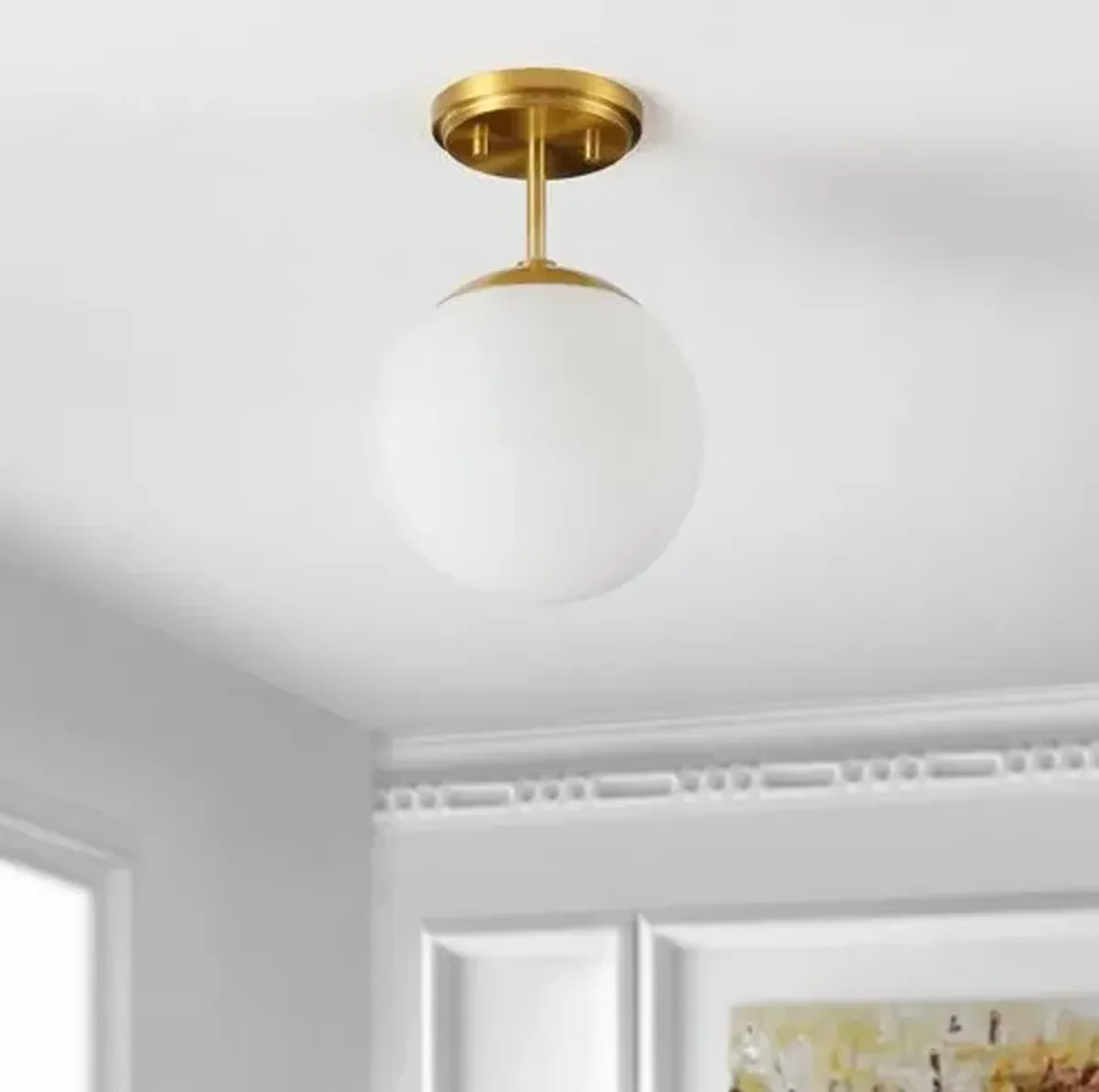 Avianne 7.75" Globe Flush Mount - Brass - Gold