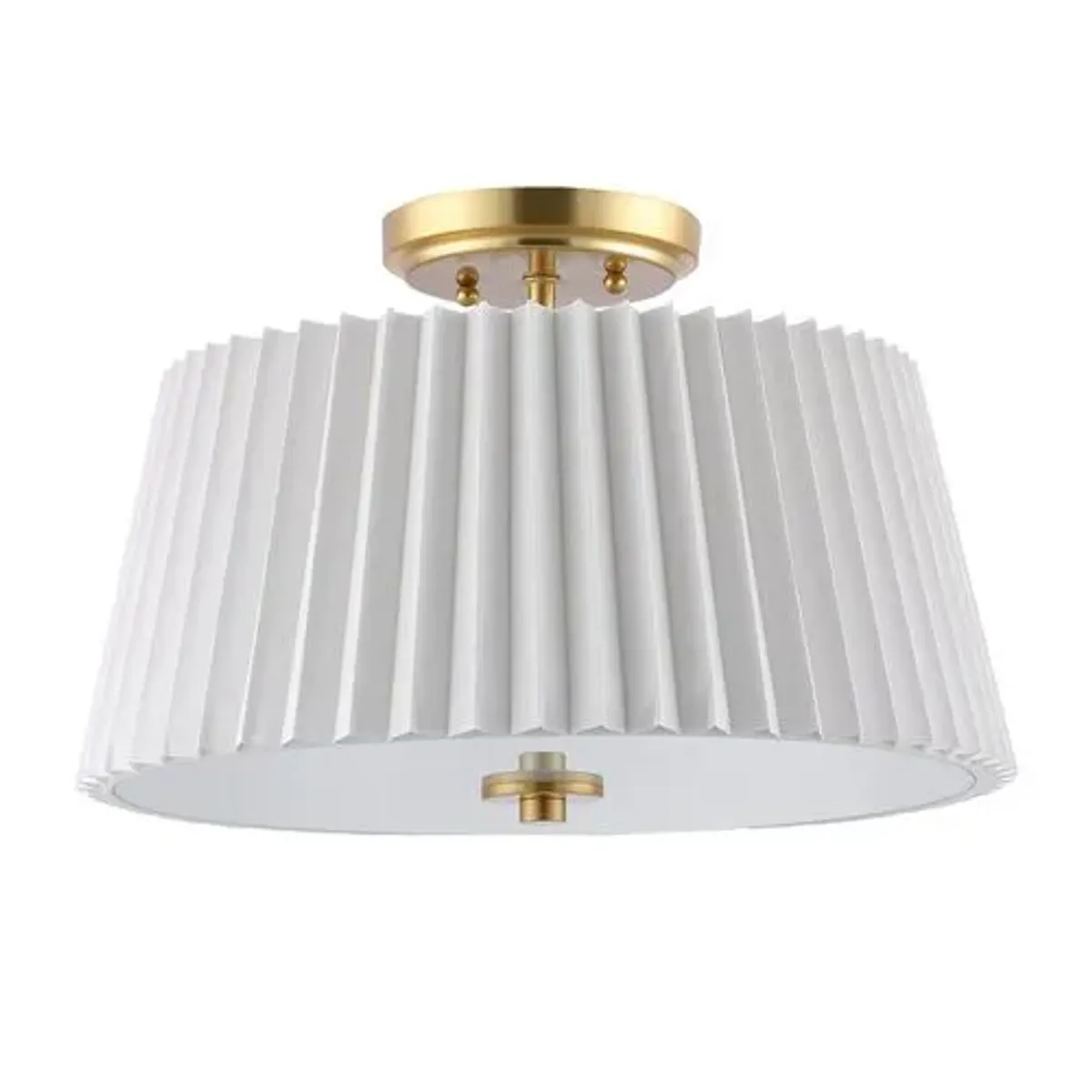 Nicky 3-Light 16" Flush Mount - White/Gold