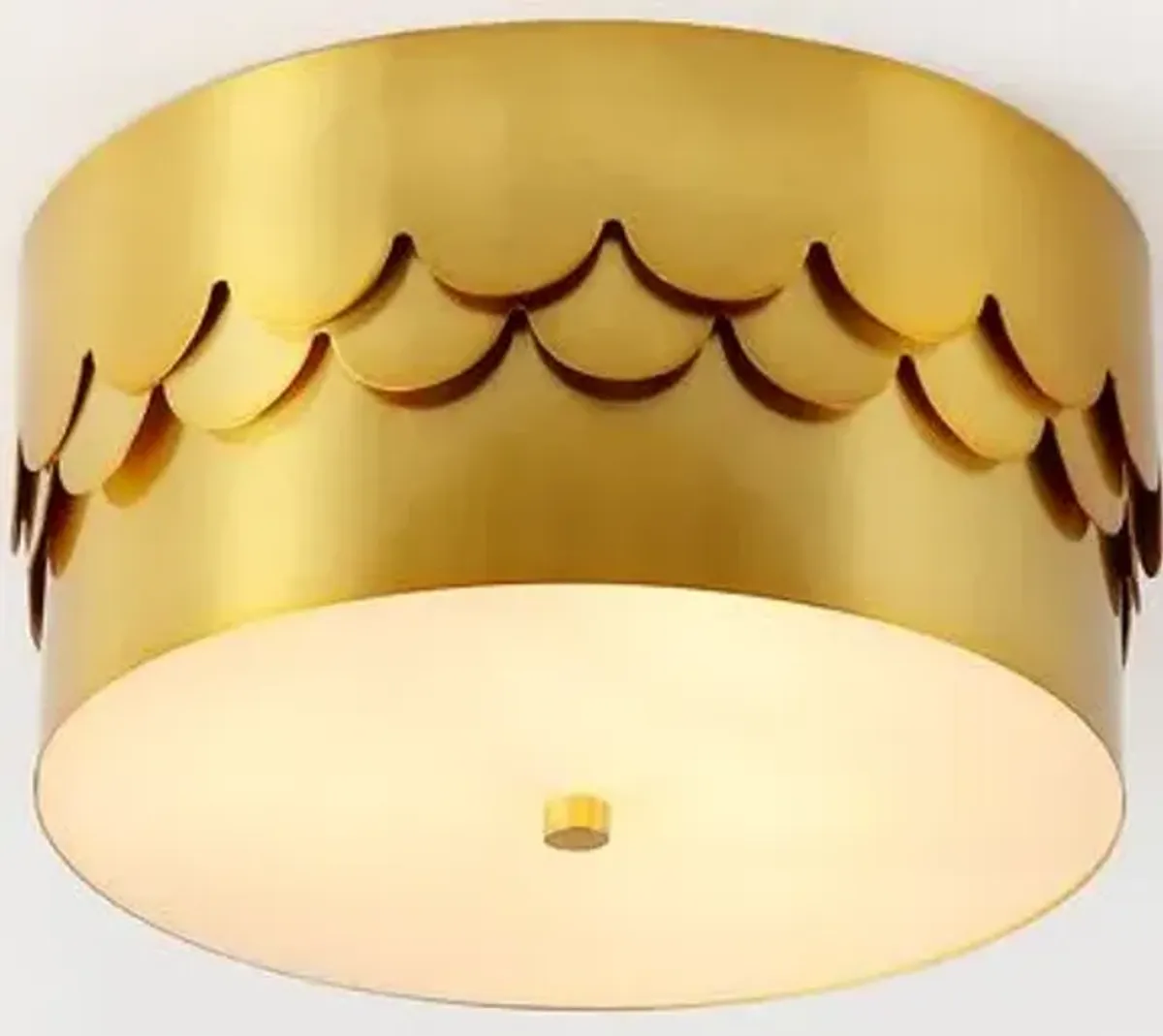 Nahmi 3-Light 13" Scallop Flush Mount - Brass - Gold