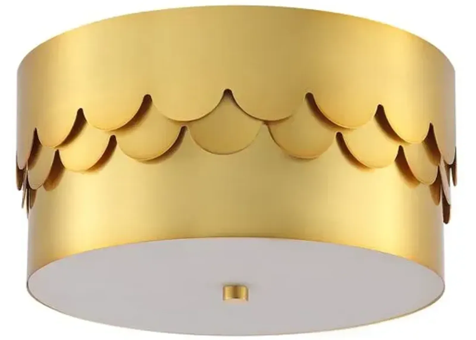 Nahmi 3-Light 13" Scallop Flush Mount - Brass - Gold