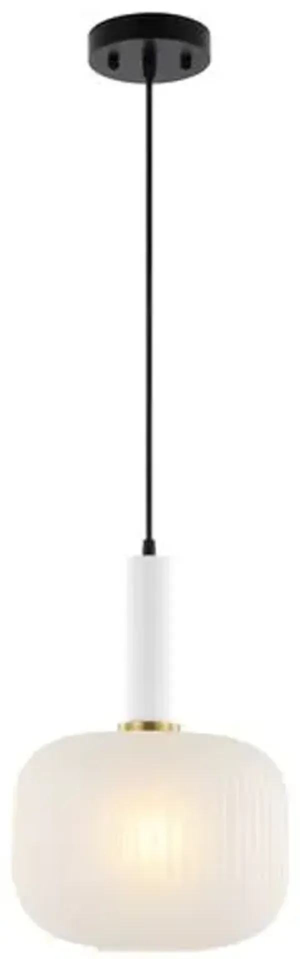 Cecil 10" Pendant - White/Black