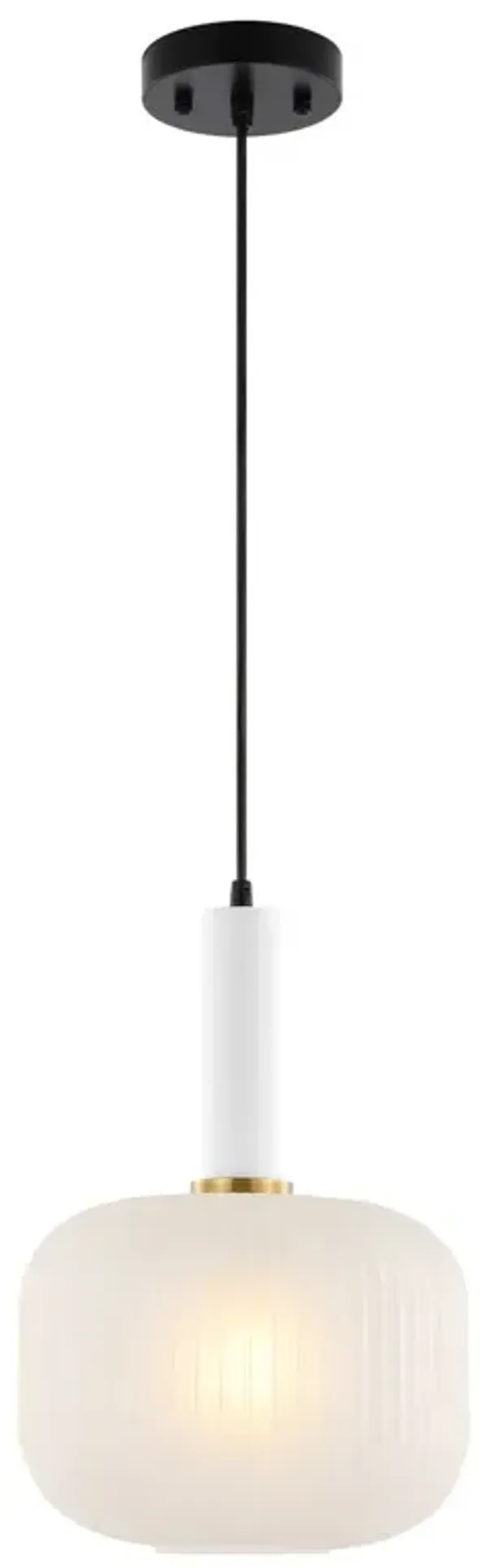 Cecil 10" Pendant - White/Black