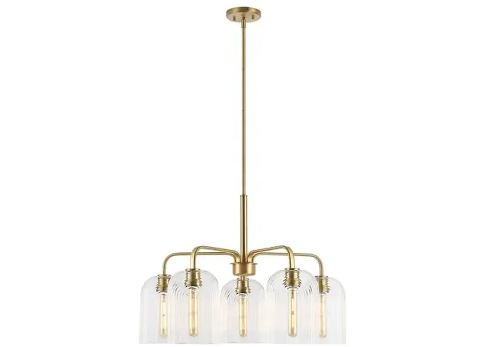 Jeffrey 5-Light 30" Pendant - Brass - Gold