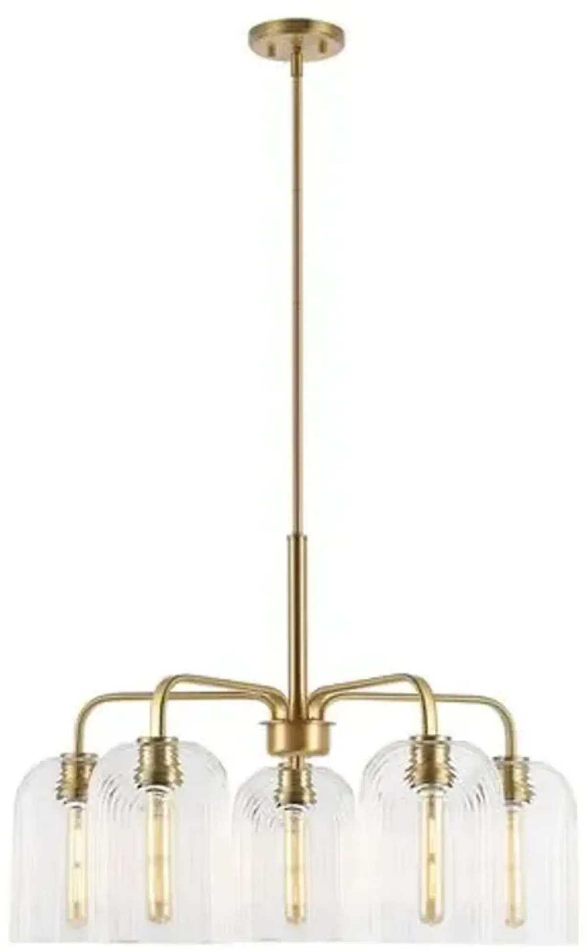 Jeffrey 5-Light 30" Pendant - Brass - Gold