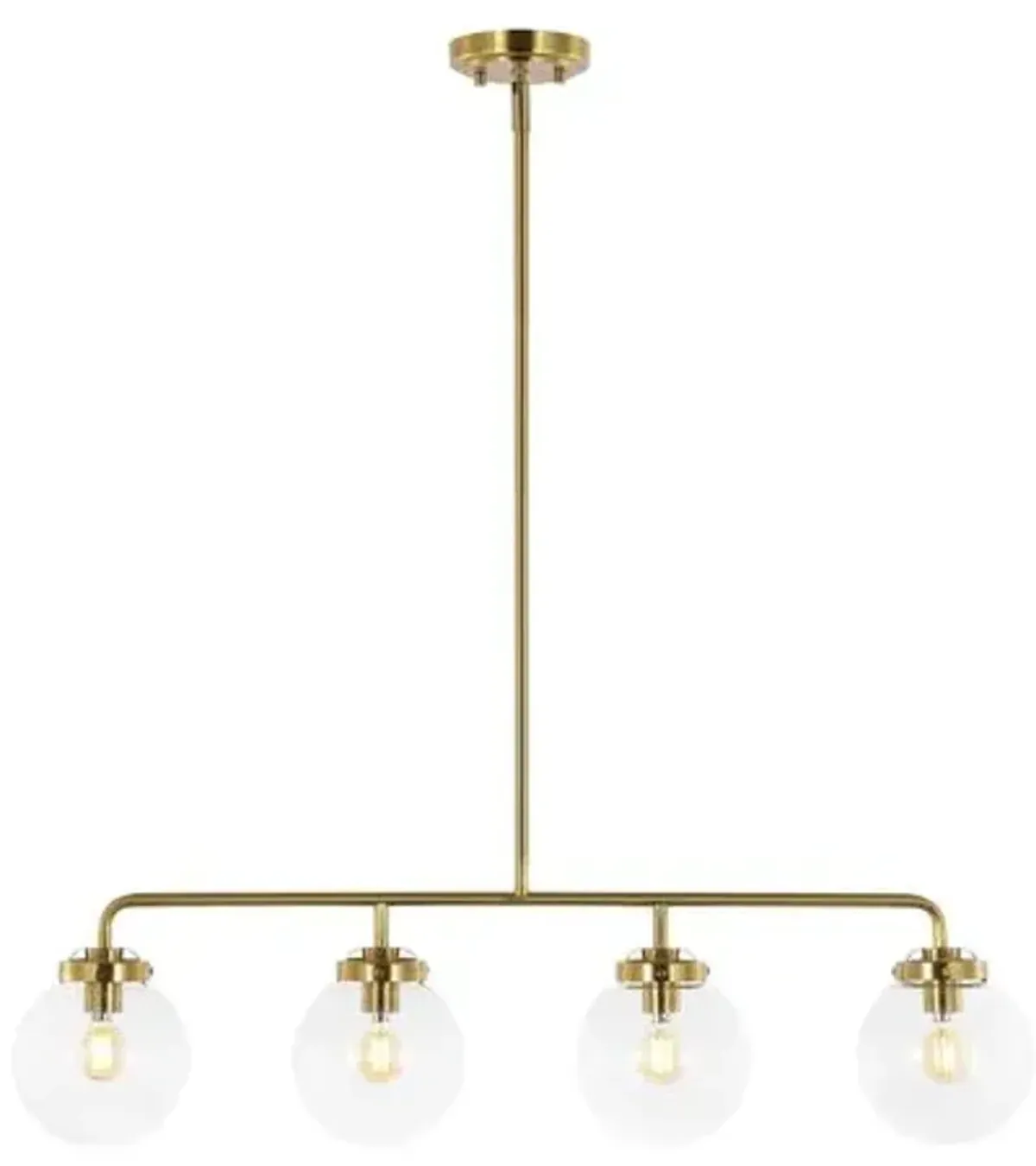 Erden 4-Light 18" Linear Globe Pendant - Brass - Gold