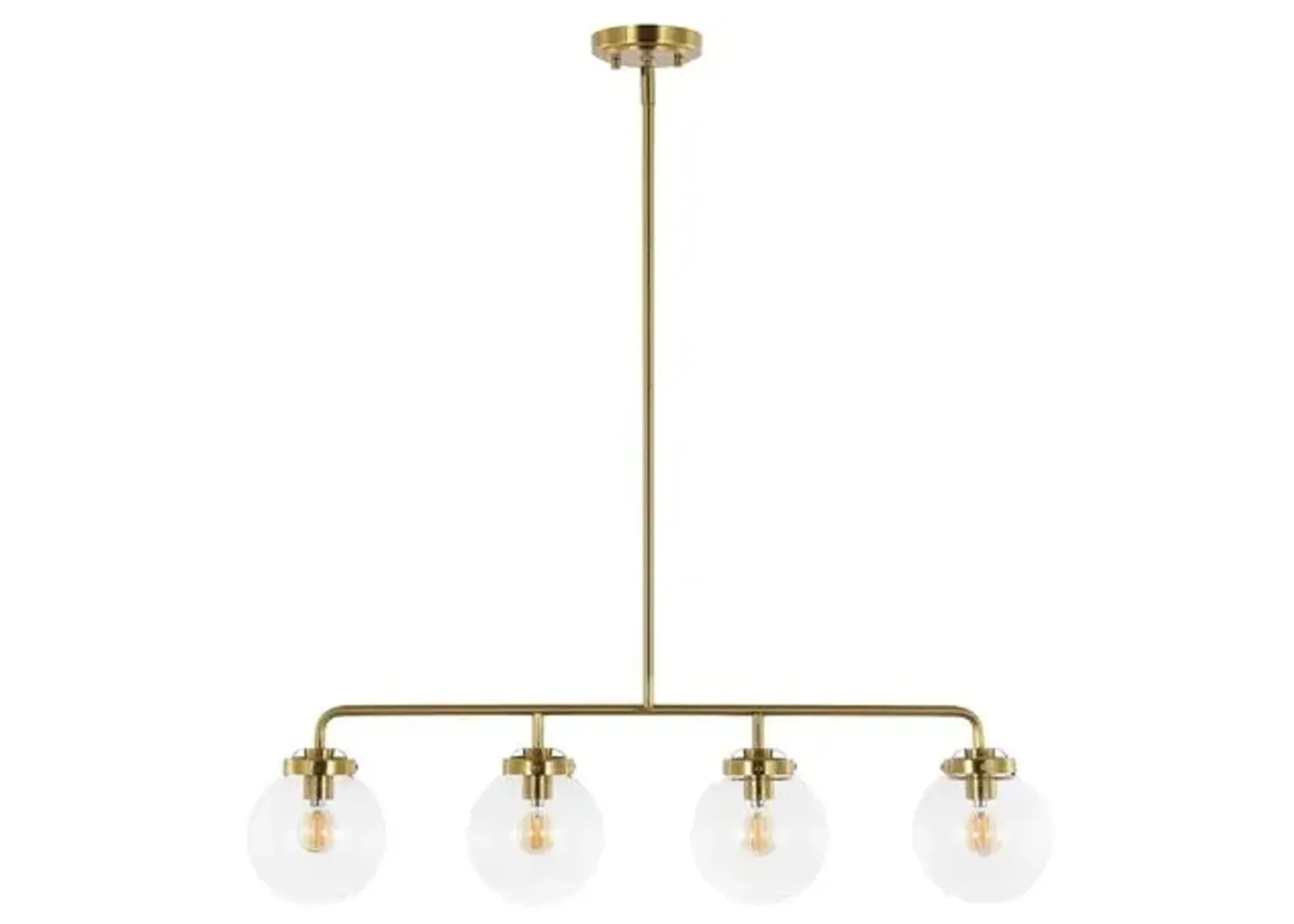 Tamara 4-Light 18" Linear Pendant - Brass - Gold