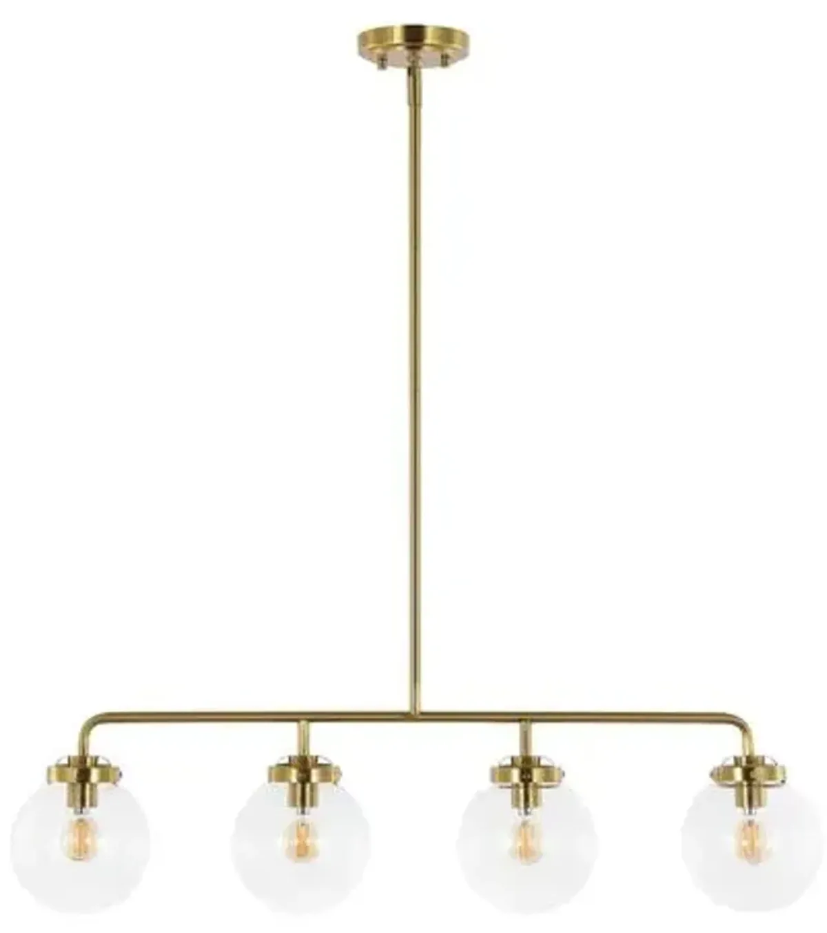 Erden 4-Light 18" Linear Globe Pendant - Brass - Gold