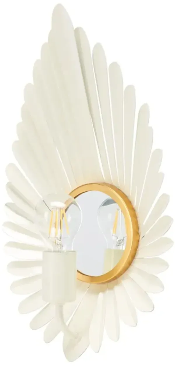 Set of 2 Coreen 18" Wall Sconces - Off White/Gold