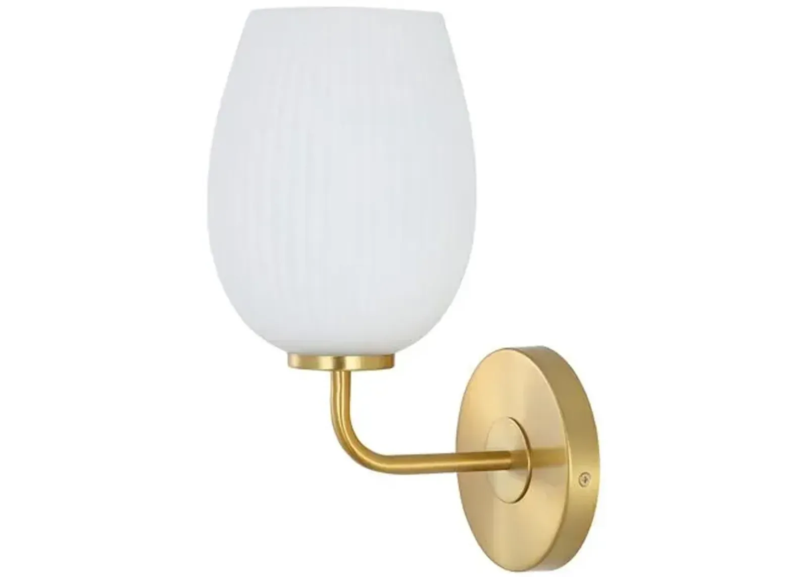 Dinah Glass Wall Sconce - Brass/Frosted White - Gold