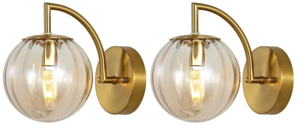 Set of 2 Silo 9.25" Wall Sconces - Brown