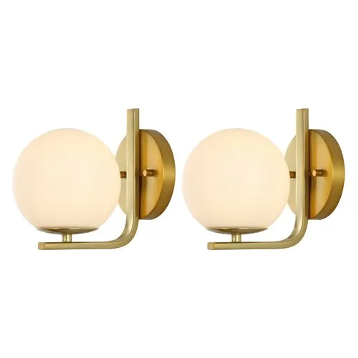 Set of 2 Gally 8" Globe Wall Sconces - Gold