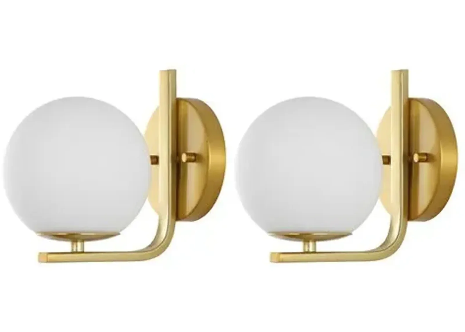 Set of 2 Gally 8" Globe Wall Sconces - Gold