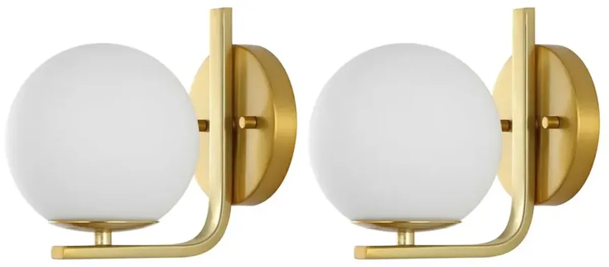Set of 2 Gally 8" Globe Wall Sconces - Gold