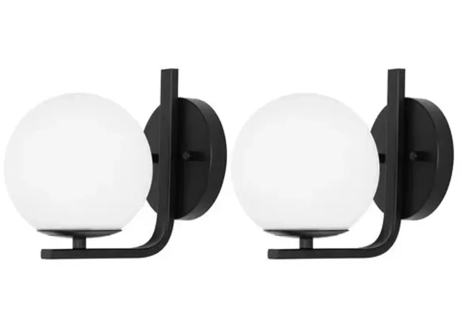 Set of 2 Gally 8" Globe Wall Sconces - Black