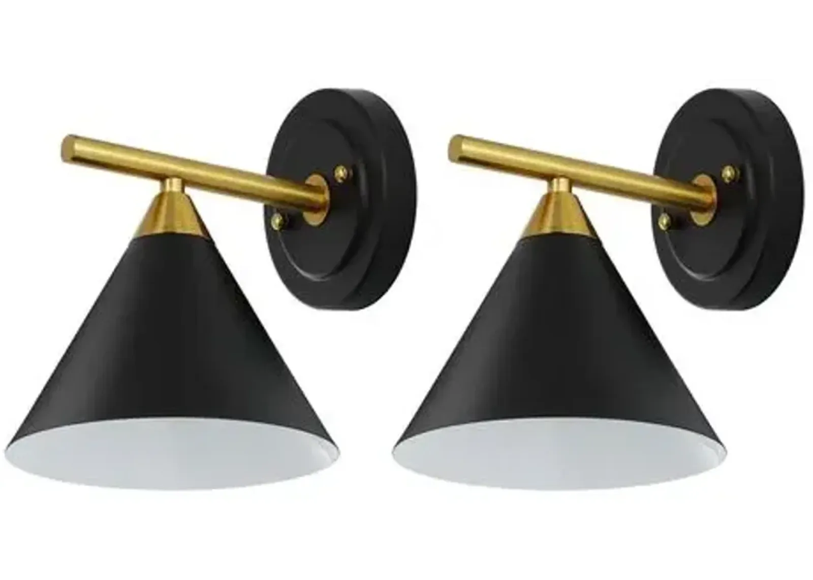 Set of 2 Koli 8" Wall Sconces - Black