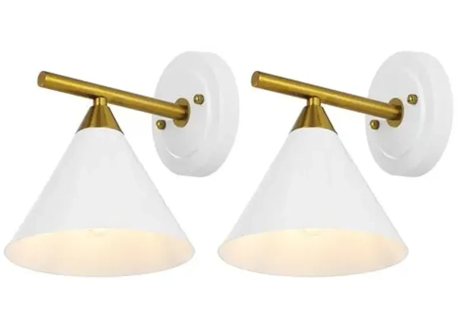 Set of 2 Koli 8" Wall Sconces - White