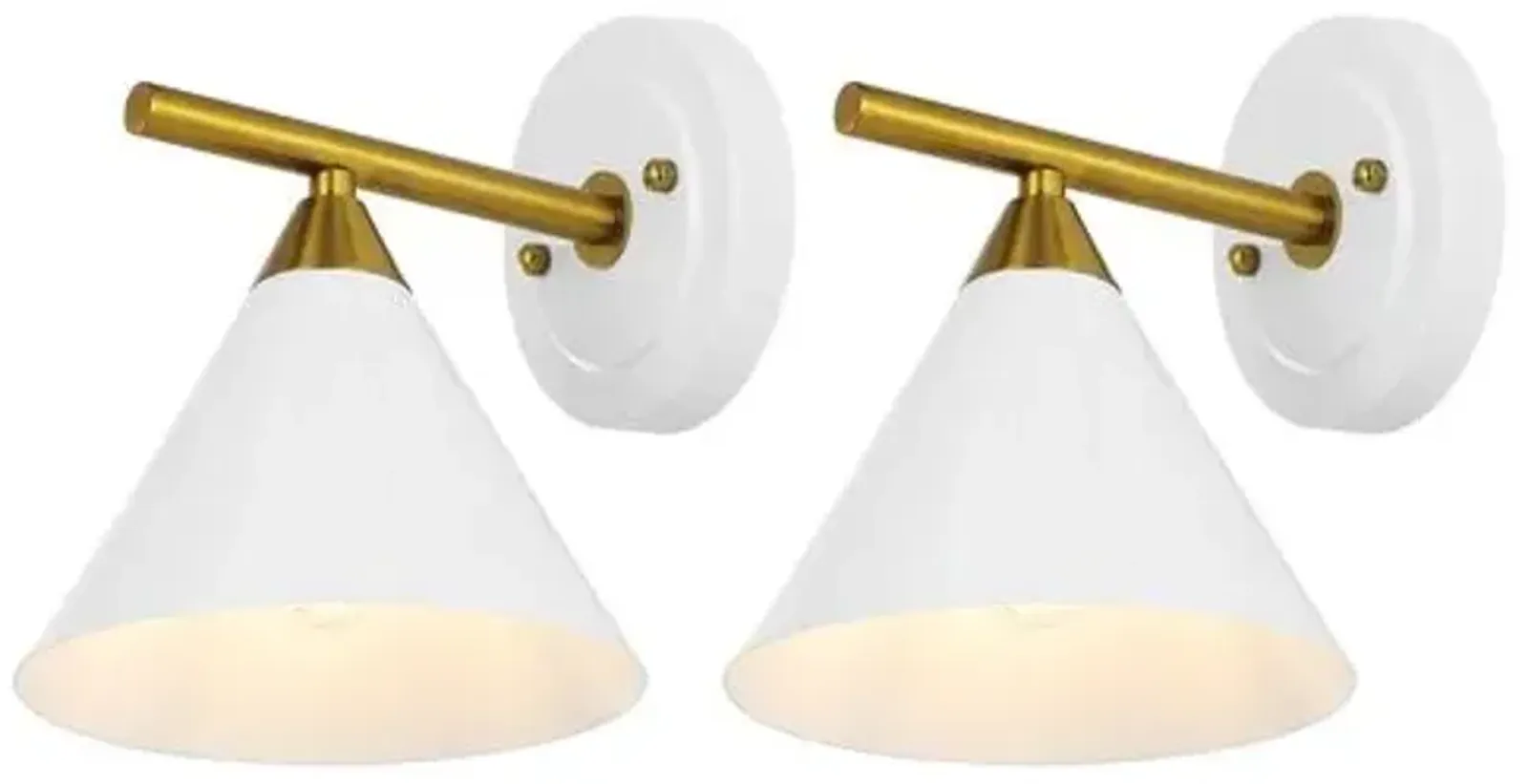 Set of 2 Koli 8" Wall Sconces - White