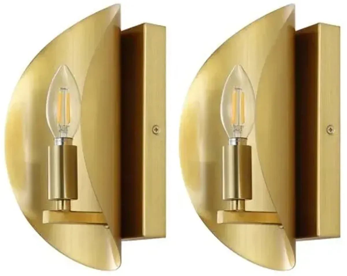 Set of 2 Madria 4" Wall Sconces - Gold