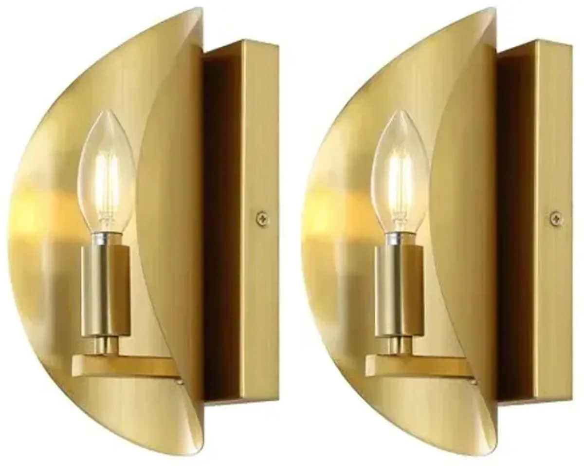 Set of 2 Madria 4" Wall Sconces - Gold