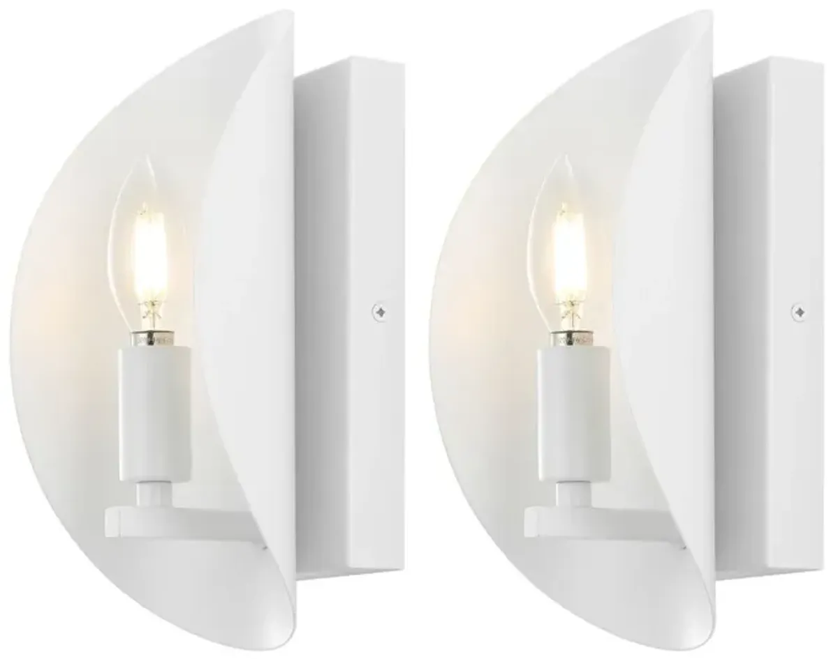 Set of 2 Madria 4" Wall Sconces - White