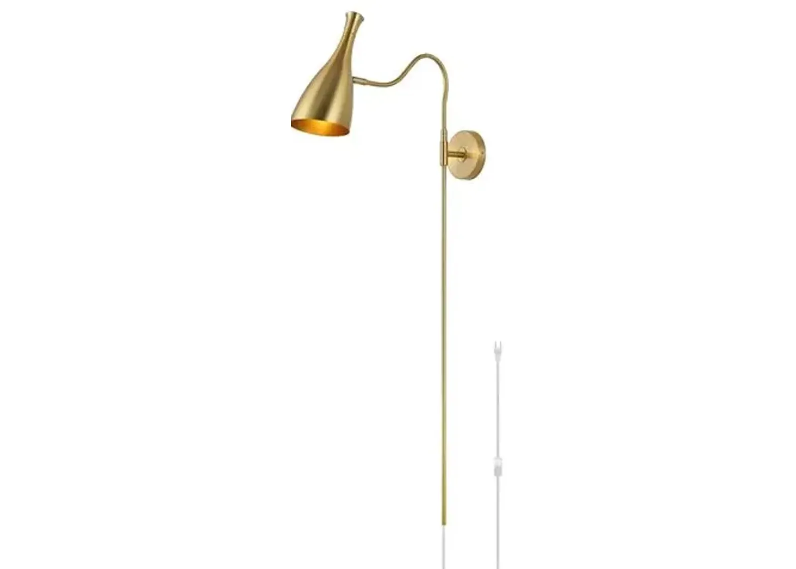 Iryna Plug-In Wall Sconce - Brass - Gold