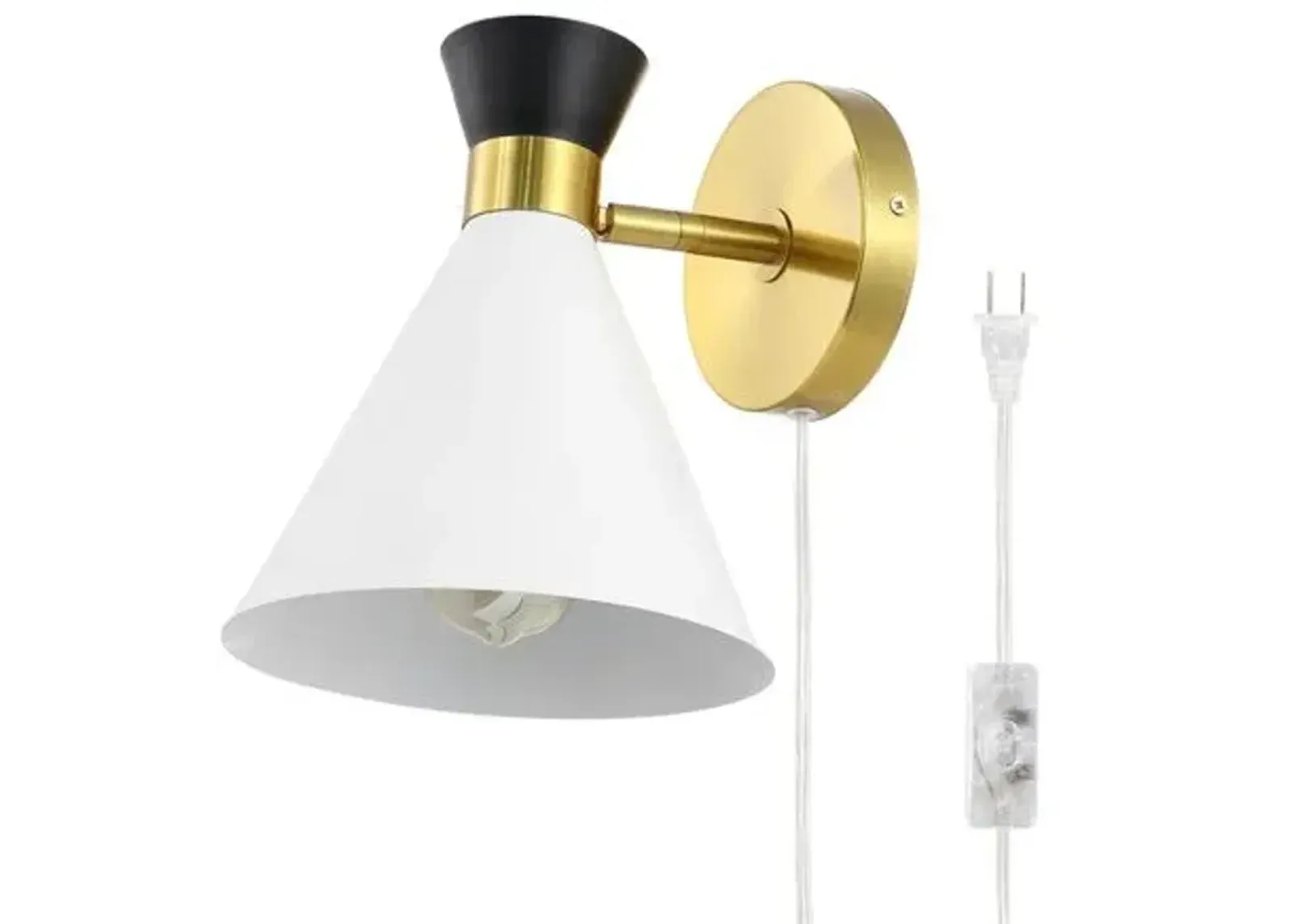 Morris 8.25" Plug-In Wall Sconce - White