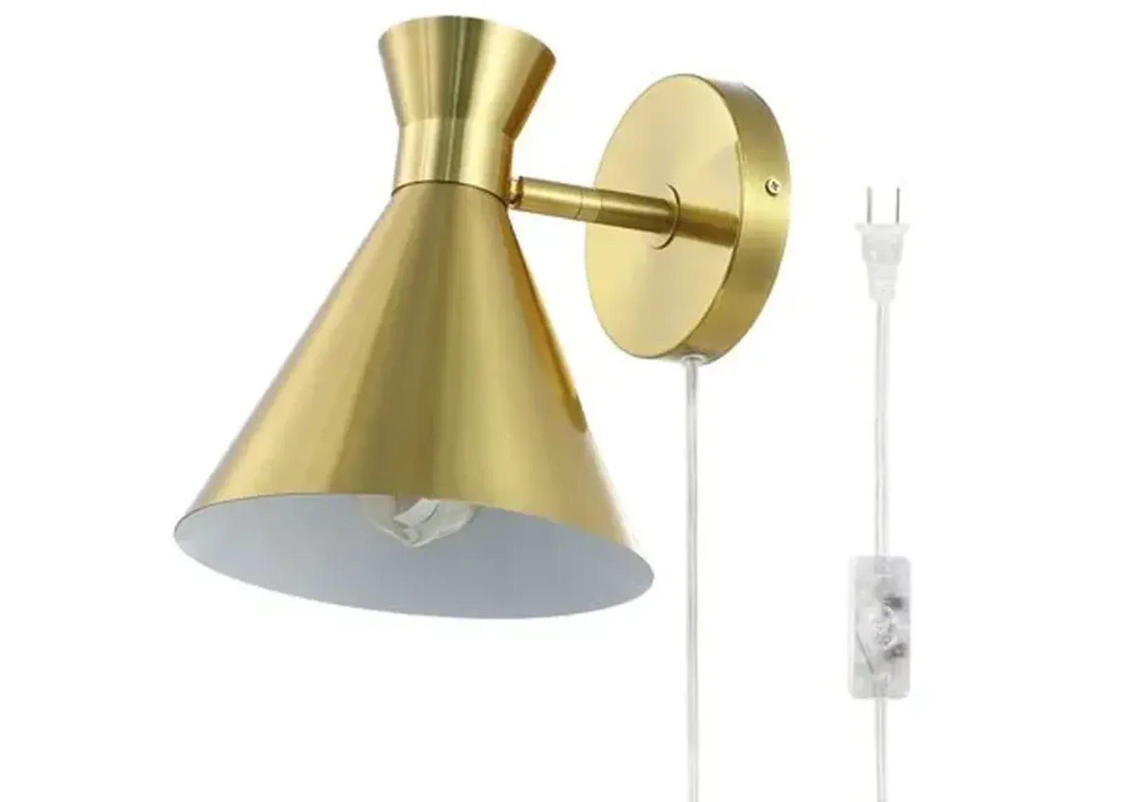 Morris 8.25" Plug-In Wall Sconce - Gold