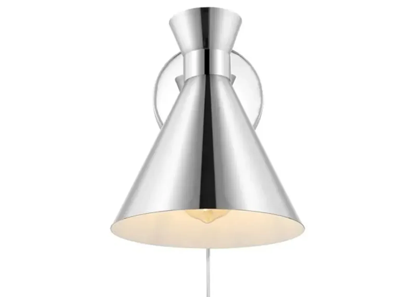 Morris 8.25" Plug-In Wall Sconce - Silver