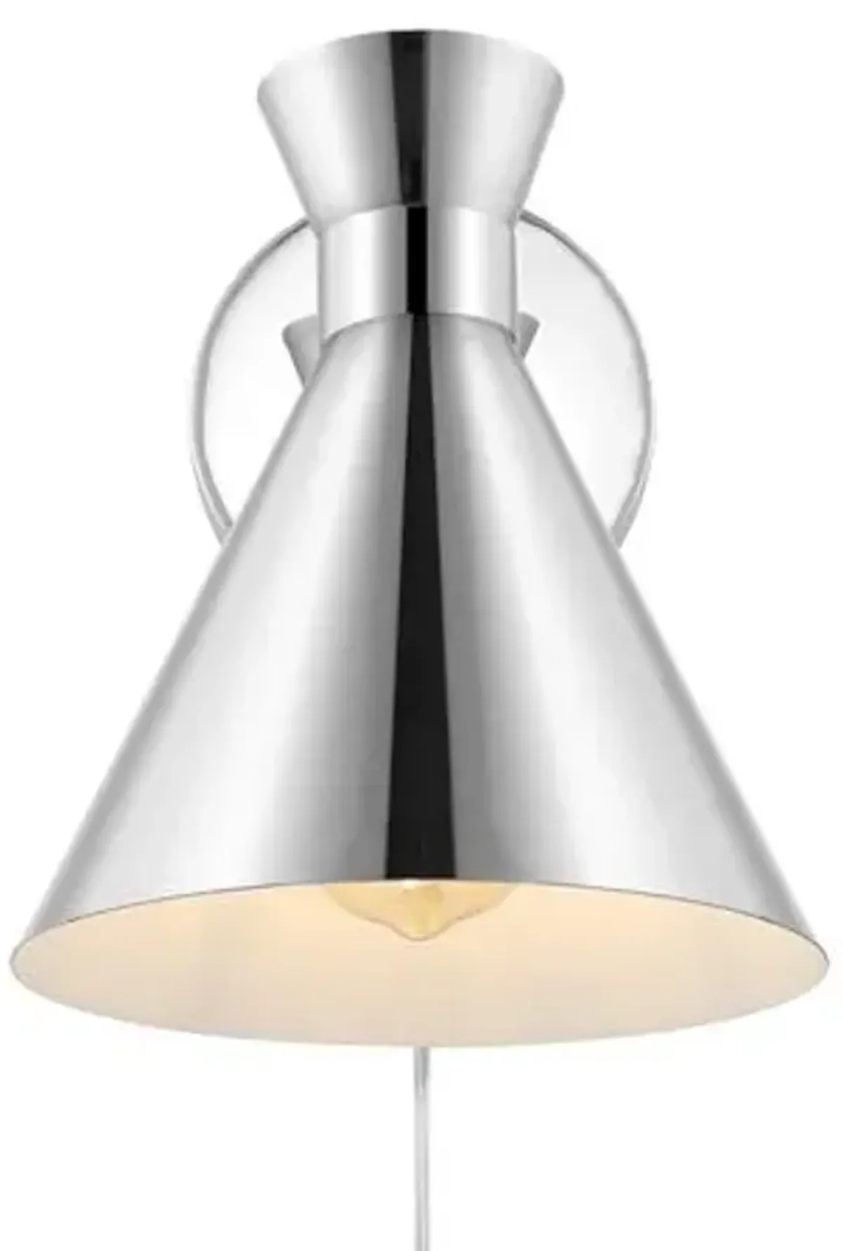 Morris 8.25" Plug-In Wall Sconce - Silver