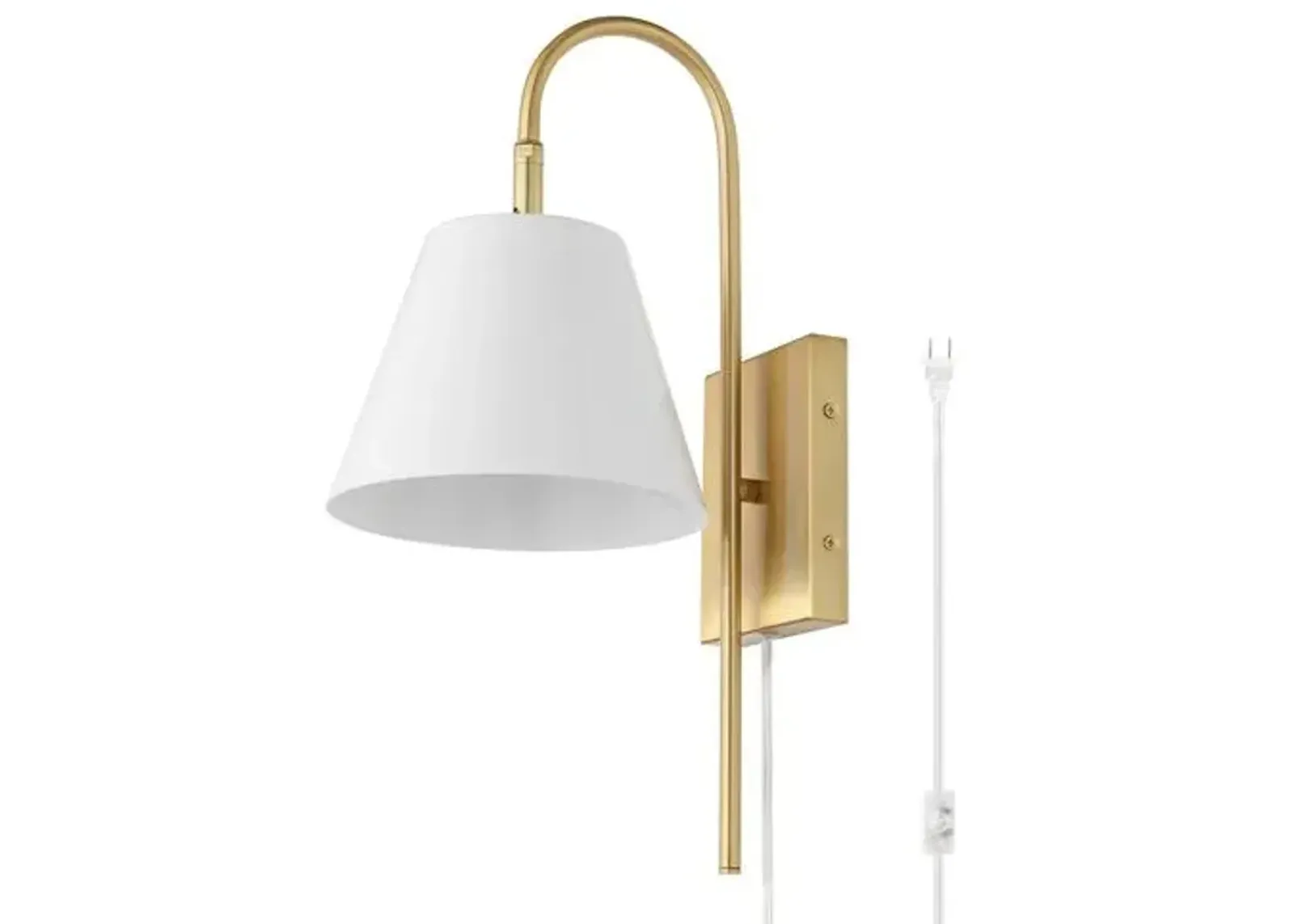 Brella 10.5" Plug-In Wall Sconce - Gold