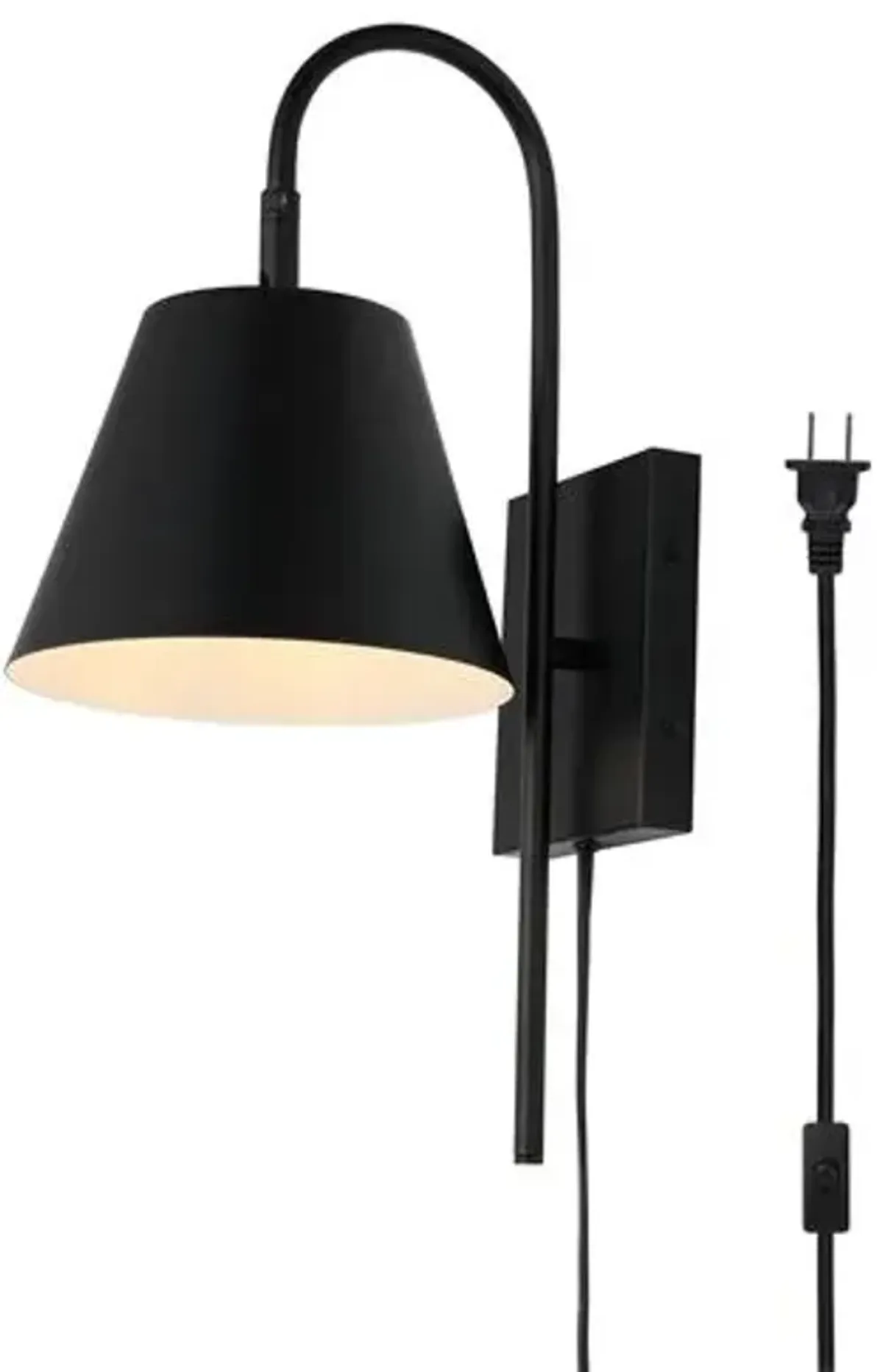 Brella 10.5" Plug-In Wall Sconce - Black