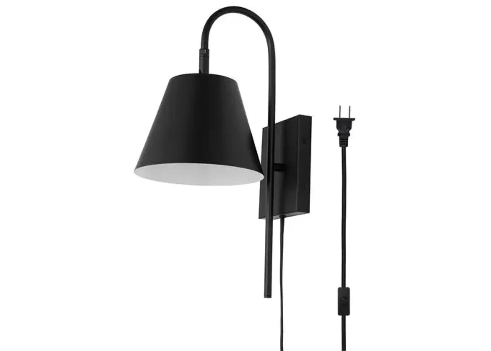 Brella 10.5" Plug-In Wall Sconce - Black