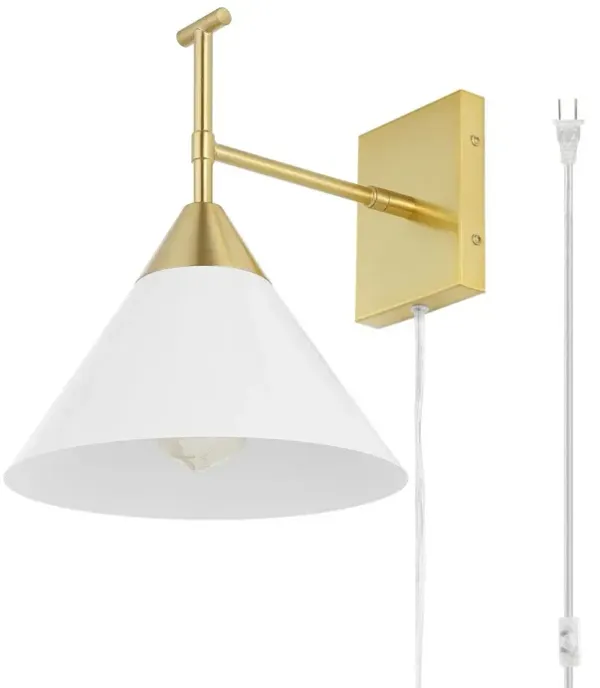 Melena 12.5" Plug-In Wall Sconce - Gold